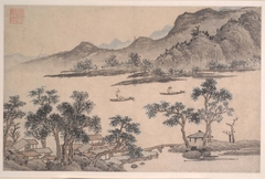 Landscape with Sailboats by Shen Zhou