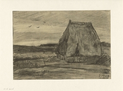 Landschap met hut by Sientje Mesdag-van Houten