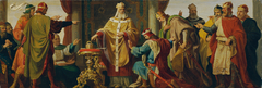 Leopold der Heilige weist die Kaiserkrone zurück by Karl von Blaas