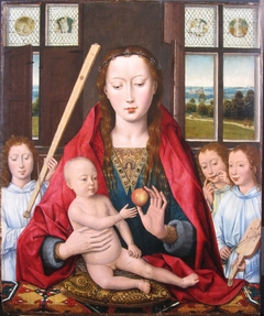 Madonna with Angels making Music