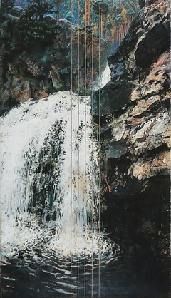 Mäntykoski Waterfall (Les Rapides de Mäntykoski) by Akseli Gallen-Kallela