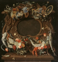 Medallion's Frame with an Allegorical Depiction of the Four Elements by Jan van Kessel the Elder