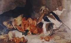 Middle Easterner with  fruits by Nikolaos Gyzis