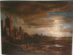 Moonlight Landscape with Ruins