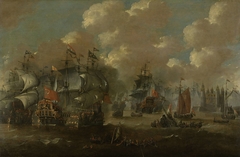 Naval Battle in the Sound near Elsinore (Helsingnør) between the Dutch and Swedish Fleets, 8 November 1658 by Peter van de Velde