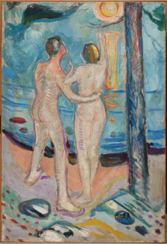 Nude Couple on the Beach by Edvard Munch