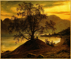Old Birch Tree at the Sognefjord by Thomas Fearnley