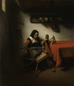 Old Woman Spinning
