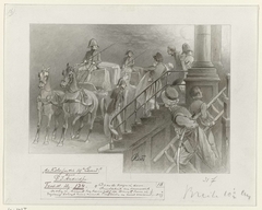 Ontwerp voor illustratie voor De Kolossus der Negentiende Eeuw door P.J. Andriessen (Textill., blz. 174); scène uit het leven van Napoleon