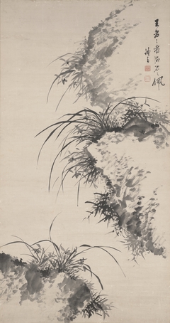 Orchids and Rocks by Tesuō Somon