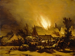 Peasants Fleeing a Burning Barn