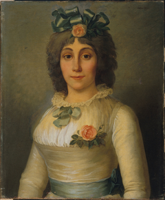 Portrait de femme, autrefois identifiée comme Anne-Josèphe Théroigne de Méricourt (1762-1817) by Pierre Nicolas Selles