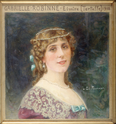 Portrait de Gabrielle Robinne, sociétaire de la Comédie-Française, dans le rôle d'Elmire du "Tartuffe" by Louis Édouard Fournier