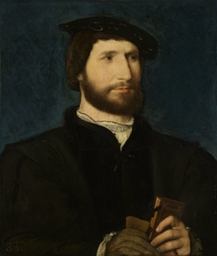 Portrait of a Man Holding a Volume of Petrarch by Jean Clouet