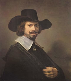 Portrait of a man (pendant of 'Adriaentje Hollaer')