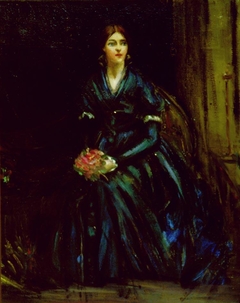 Portrait of a Woman in Blue by Mina Arndt