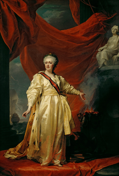 Portrait of Catherine II the Legislatress in the Temple  Devoted to the Godess of Justice