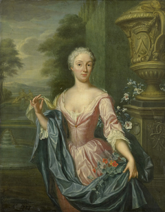 Portrait of Claudine van Royen (born 1712), Wife of Pieter Teding van Berkhout by Hieronymus van der Mij