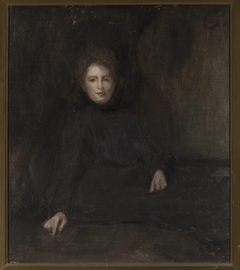 Portrait of Wanda Szwengruben née Ciąglińska, artist's sister by Jan Ciągliński