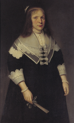 Portret van een vrouw uit de familie Verschoor by Hendrick Coster