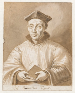 Portret van Ruardus Tapper by Jan de Bisschop