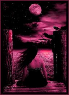 Purple moon by Angel