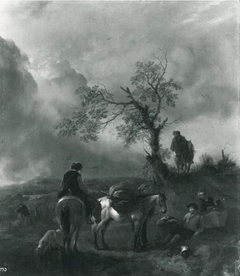 Resting Travellers by Philips Wouwerman