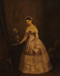 Retrato de Manuelita Rosas (estudio) by Prilidiano Pueyrredón