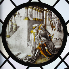 Roundel with Mordecai Overhearing the Conspirators by Anonymous