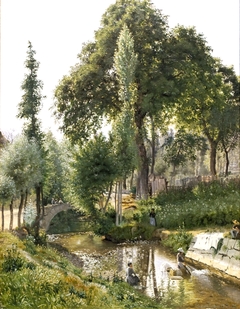 Savoy Landscape. Women Washing Clothes in the River