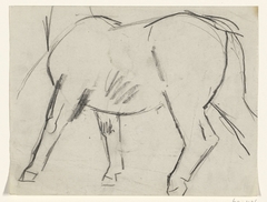 Schetsblad met studie van een paard by Leo Gestel