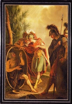 Schoorsteenstuk met Alexander en Diogenes by Johannes Zacharias Simon Prey