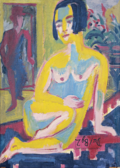 Seated Female Nude. Study (verso) by Ernst Ludwig Kirchner