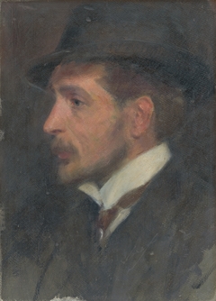 Self-Portrait ? from Profile in a Hat by Milan Thomka Mitrovský