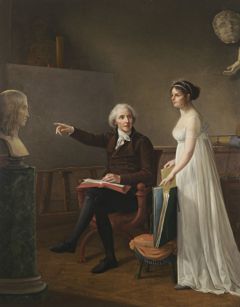 Self-Portrait with Artist's Father by Constance Mayer
