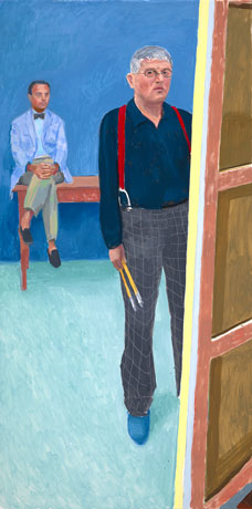 Self Portrait with Charlie by David Hockney