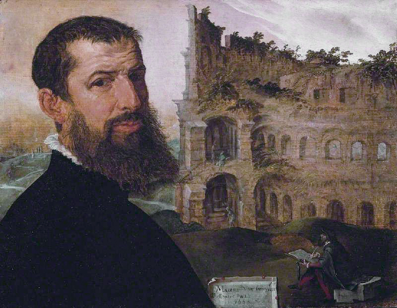 Self-portrait with the Colosseum