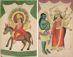 Sheetaladevi: The Smallpox Goddess (recto); Durga (verso) by Anonymous