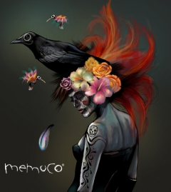 Silent One and the crow by Memuco