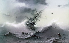 Sinking Ship by Ivan Ayvazovsky