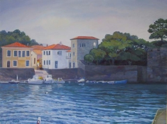 Small Greek Harbor by Howard Ganz