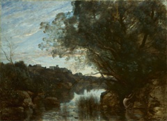 Souvenir of the Environs of Lake Nemi by Jean-Baptiste-Camille Corot