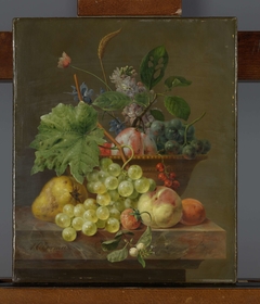 Still Life with Fruit in a Terracotta Dish by Anthony Oberman