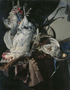 Still life with game and hunting gear