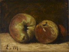 Still life with two apples by Anonymous
