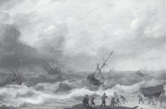 Stormy Sea with many Ships by Adam Willaerts