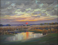 Sunset at the Lake by Albert König