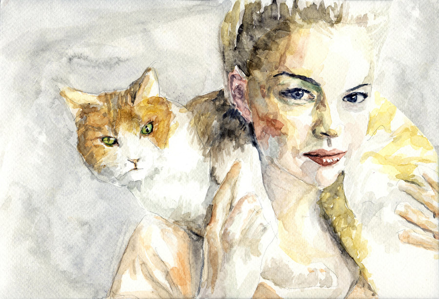 Swedish Girl With Cat