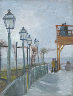 Terrace and Observation Deck at the Moulin de Blute-Fin, Montmartre by Vincent van Gogh