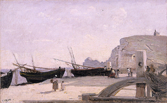 The Beach, Étretat by Jean-Baptiste-Camille Corot